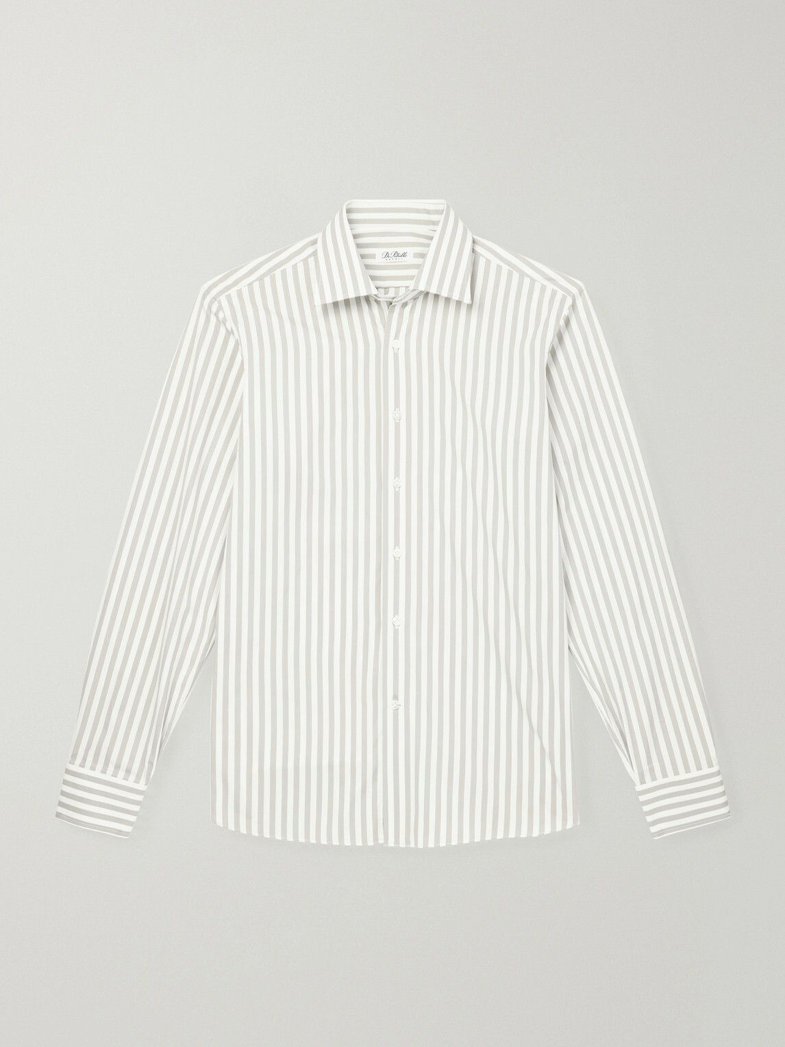 De Petrillo - Striped Cotton-Poplin Shirt - White