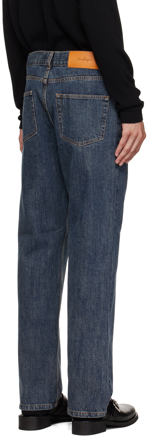 SECOND/LAYER Destroyed Denim Big Papi Baggy Fit Jeans - Stone Wash