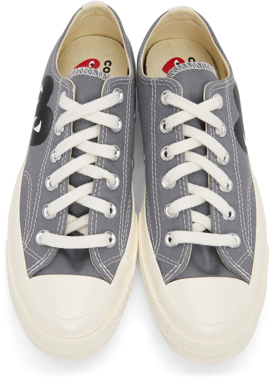 COMME des GARÇONS PLAY Grey Converse Edition Half Heart Chuck 70 Low Sneakers