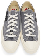COMME des GARÇONS PLAY Grey Converse Edition Half Heart Chuck 70 Low Sneakers