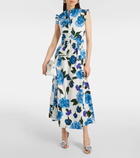 Erdem Floral cotton poplin midi dress