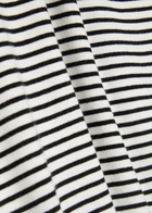 Eileen Fisher Striped Cotton-knit top Black And White