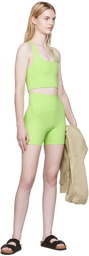 Girlfriend Collective Green High-Rise Run Shorts