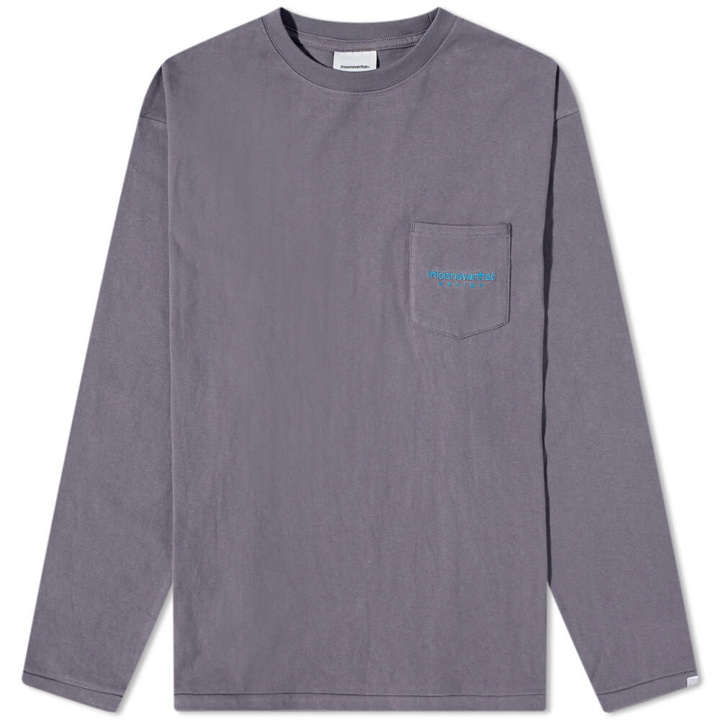 Photo: thisisneverthat Men's Long Sleeve L-Logo Pocket T-Shirt in Grey
