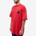Balenciaga Men's Tape Logo T-Shirt in Red/White/Blue