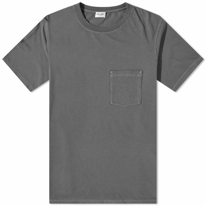 Photo: Saint Laurent Men's Pocket T-Shirt in Grey