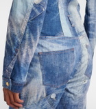 Roberto Cavalli Printed trompe l’œil denim jumpsuit