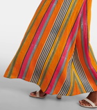 Staud Laura striped linen maxi dress