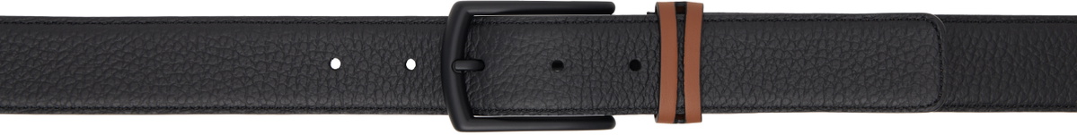 ZEGNA Black Leather Belt
