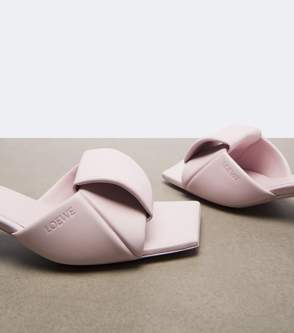 Loewe Origami leather mules