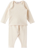 Bonpoint Baby Off-White Timi Long Sleeve T-Shirt & Leggings