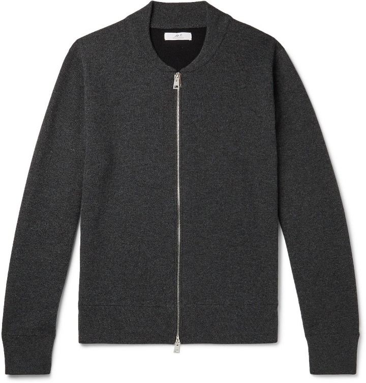 Photo: Mr P. - Double-Faced Cashmere Zip-Up Sweater - Gray