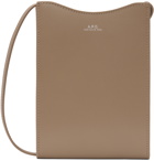 A.P.C. Taupe Jamie Pouch