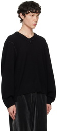 Camiel Fortgens Black Frankenstein V-Neck Sweater