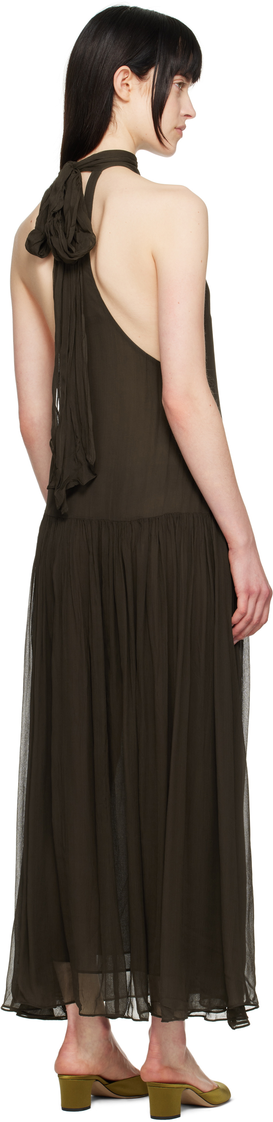 BEC + BRIDGE Brown Inka High Neck Maxi Dress