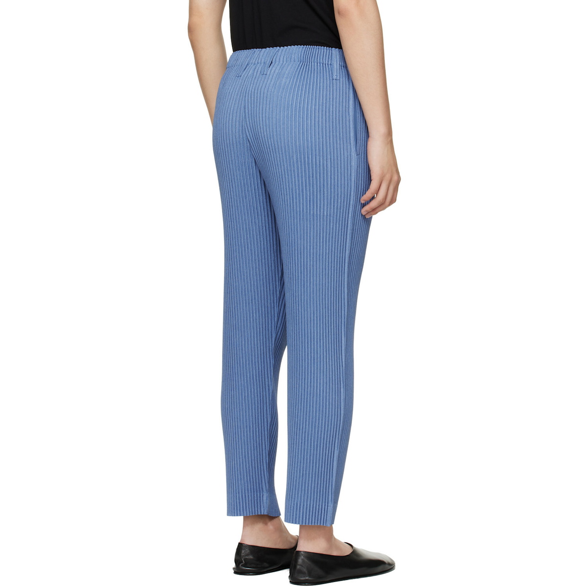 HOMME PLISSÉ ISSEY MIYAKE Blue Linen Like Trousers