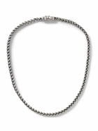 SAINT LAURENT - Oxidised Silver-Tone Wheat Chain Necklace