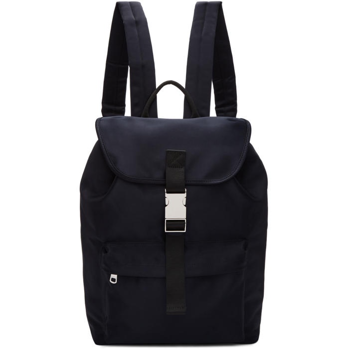 Photo: A.P.C. Navy Satin Maxence Backpack 