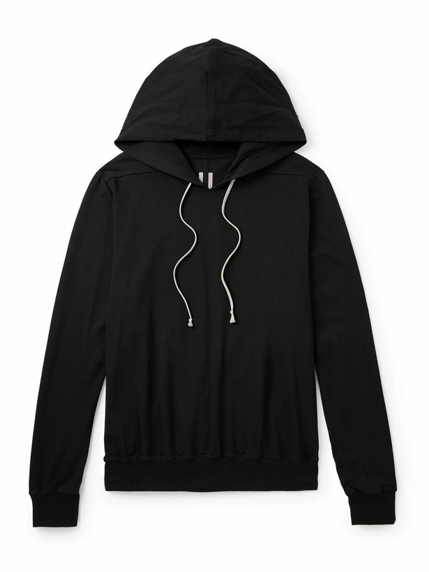 Photo: Rick Owens - Organic Cotton-Jersey Hoodie - Black