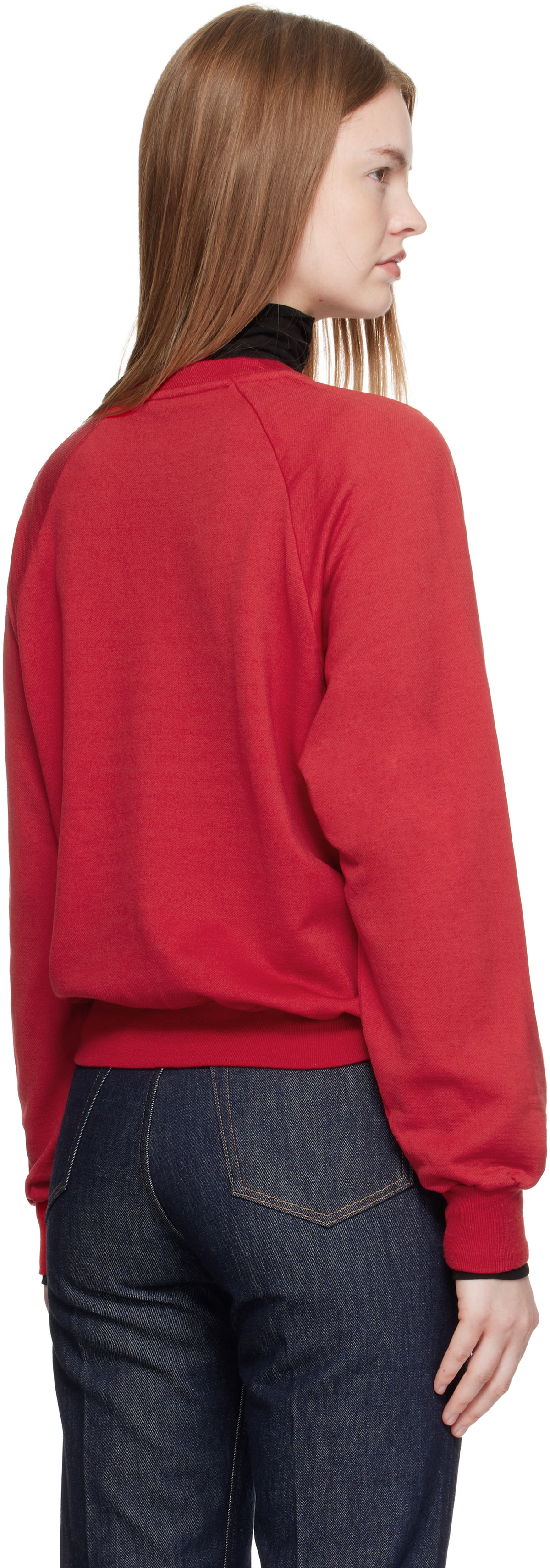 AURALEE Red Light Wool Pullover Sweatshirt