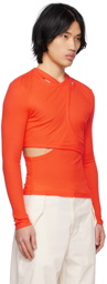 Dion Lee Orange Modular Long Sleeve T-Shirt