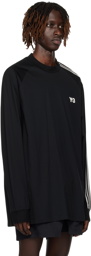 Y-3 Black & White 3-Stripes Long Sleeve T-Shirt