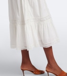Ulla Johnson Isolde embroidered tiered cotton midi dress