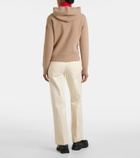 Moncler Zip-up wool and cashmere hoodie
