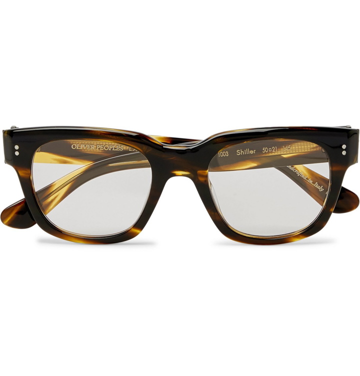 Photo: Oliver Peoples - D-Frame Acetate Sunglasses - Brown