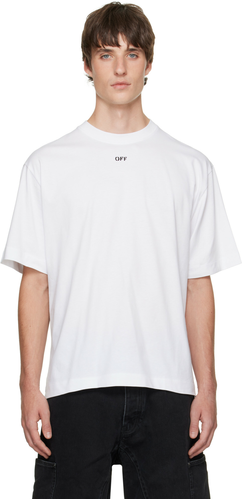 Off-White Black Oversized Diag Skulls T-Shirt Off-White