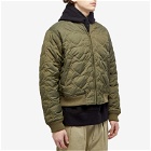 Human Made Men's Heart Quilting Jacket in Olive Drab