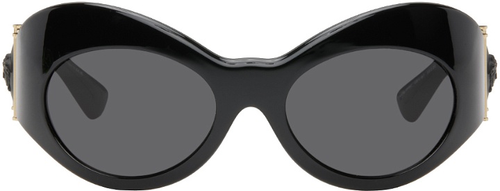 Photo: Versace Black Oval Shield Sunglasses