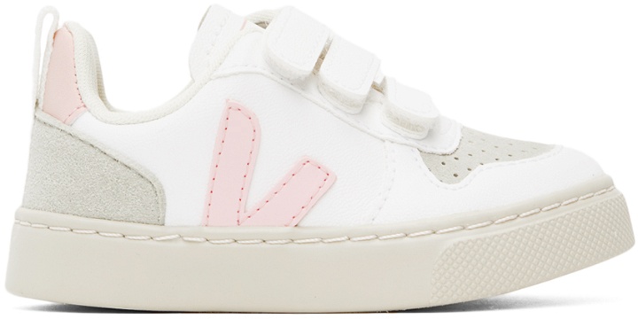 Photo: VEJA Baby White & Pink V-10 Sneakers