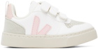 VEJA Baby White & Pink V-10 Sneakers