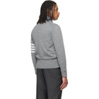 Thom Browne Gray Merino Wool 4-Bar Classic Cardigan