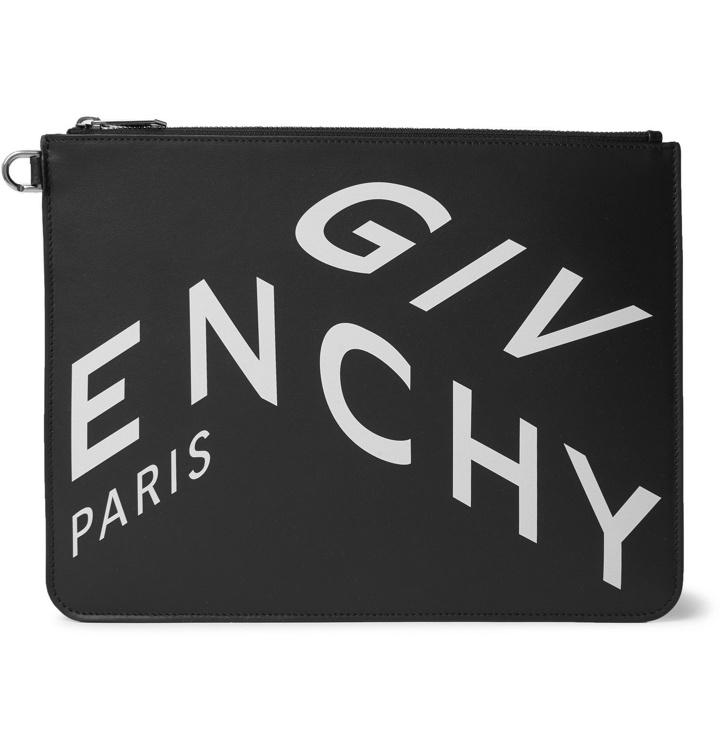 Photo: Givenchy - Logo-Print Leather Pouch - Black