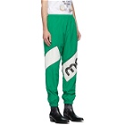 Moschino Green Macro Broken Logo Track Pants