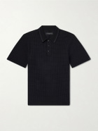 Rag & Bone - Harvey Ribbed Cotton-Blend Polo Shirt - Black