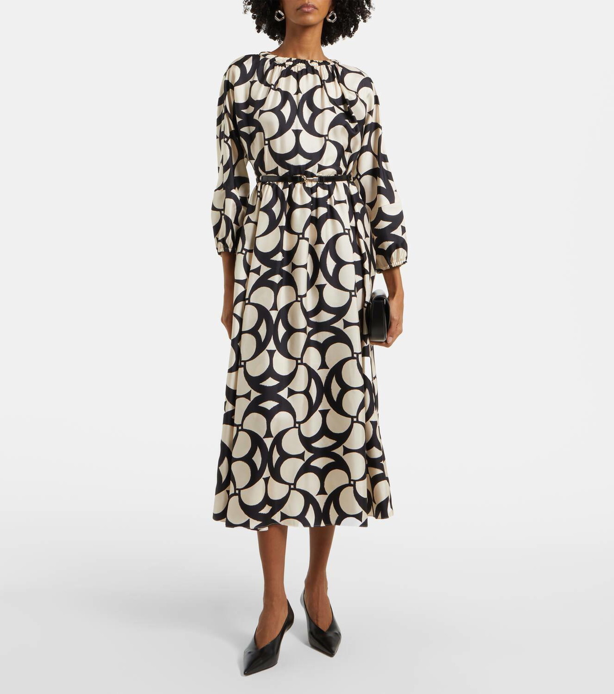 ワンピース Max Mara Wally Silk Blend Long Dress Silk-blend organza dress, ultramarine | 