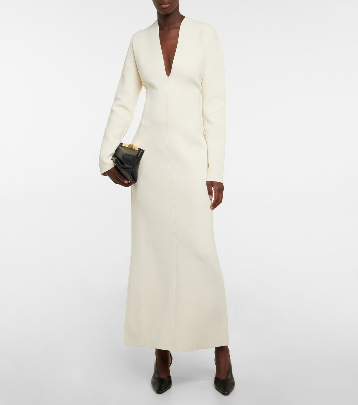 knee length dresses for ladies Khaite Yael Strapless Dress