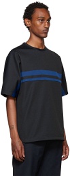3.1 Phillip Lim Black Stripe Ponte T-Shirt