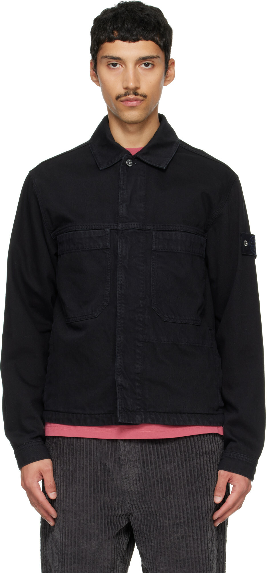 Stone Island Black 4100006 Light Bull Denim Jacket