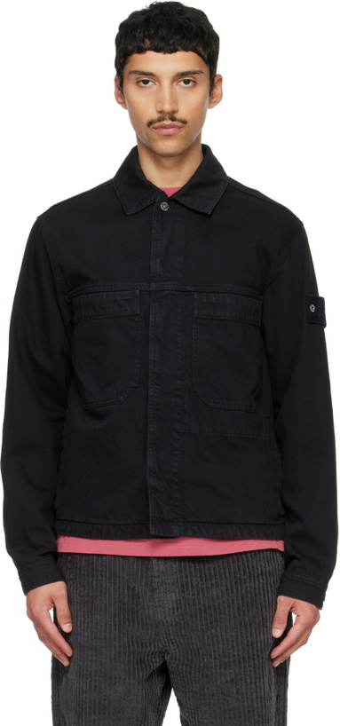 Photo: Stone Island Black 4100006 Light Bull Denim Jacket