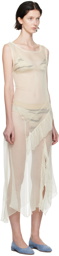Paloma Wool Off-White Fox Midi Dress