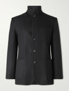 Saman Amel - Nehru Wool Jacket - Black