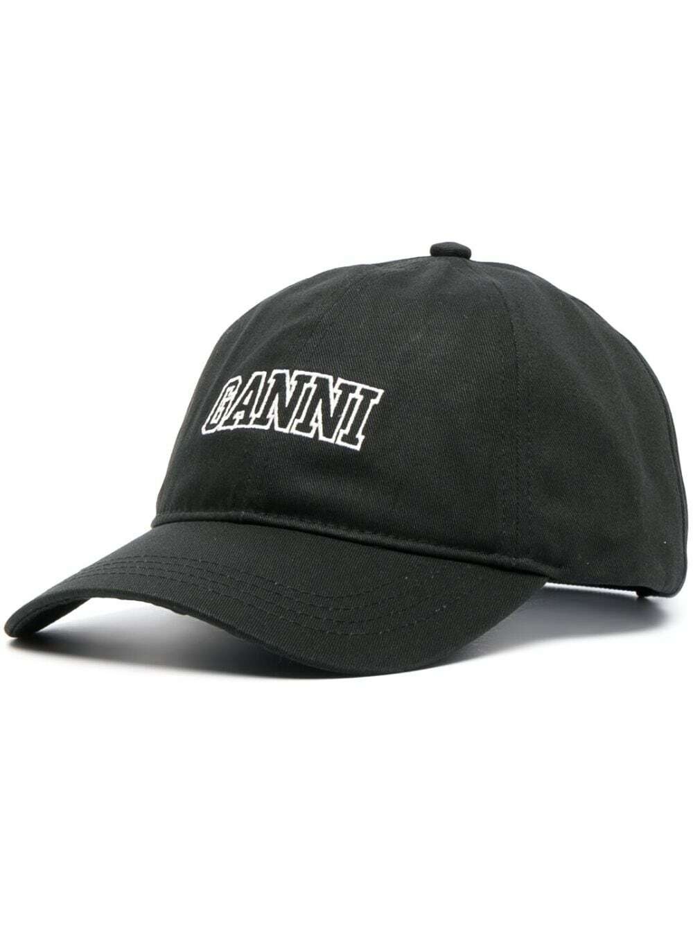 GANNI - Logo Cotton Baseball Cap