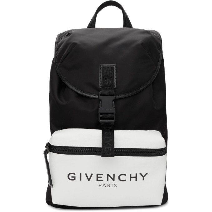 Photo: Givenchy Black Glow-In-The-Dark Pocket Logo Backpack