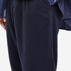 Universal Works Men's Soft Wool Pleated Track Pant in Navy