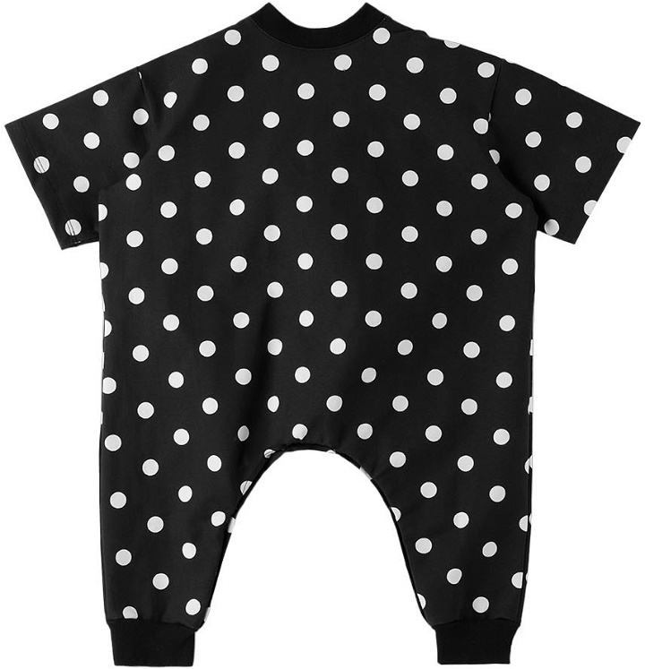 Photo: même. SSENSE Exclusive Baby Black & White Block Jumpsuit