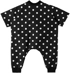 même. SSENSE Exclusive Baby Black & White Block Jumpsuit